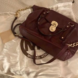 Michael Kors Burgundy Leather Bag